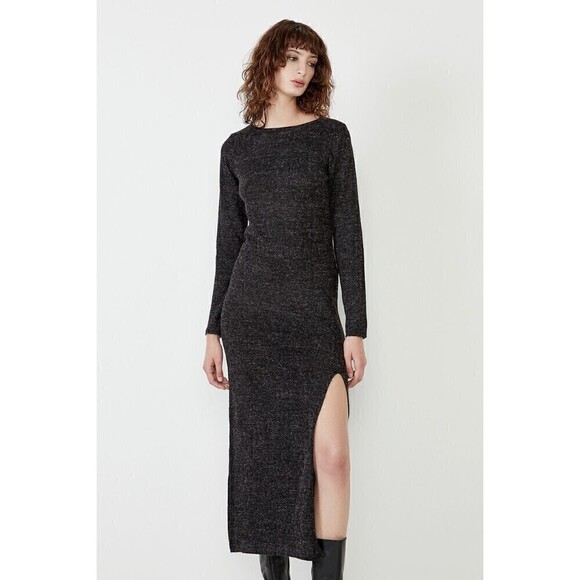 Bardot Womens Melange Sweater Dress in Charcoal X-Small - Picture 1 of 12
